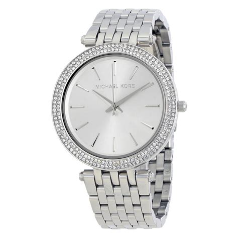 michael kors mk3190 ladies silver watch|michael kors darci silver.